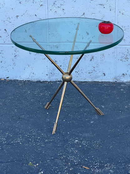 Frisman Vintage Italian Solid Brass Arrow Gueridon ca' 1940's