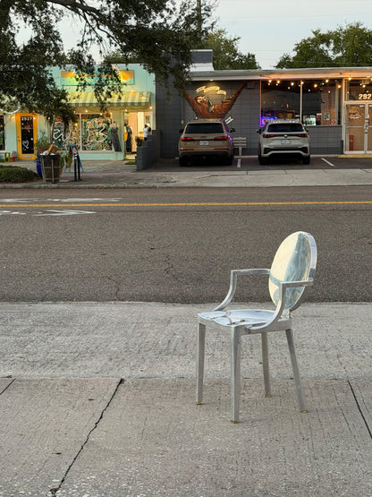 Frisman Vintage Emeco Arm Chair Polished Aluminum Philippe Starck