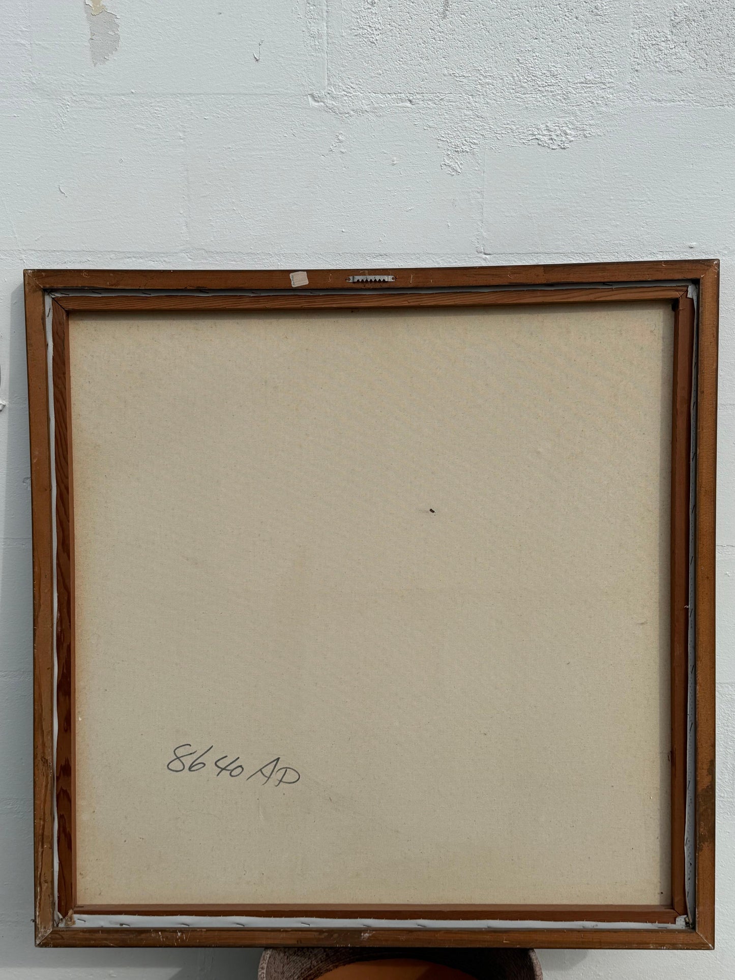 Frisman Vintage A Nautical Painting By Le Mark Harbor Scene Mid Century Aqua Blue