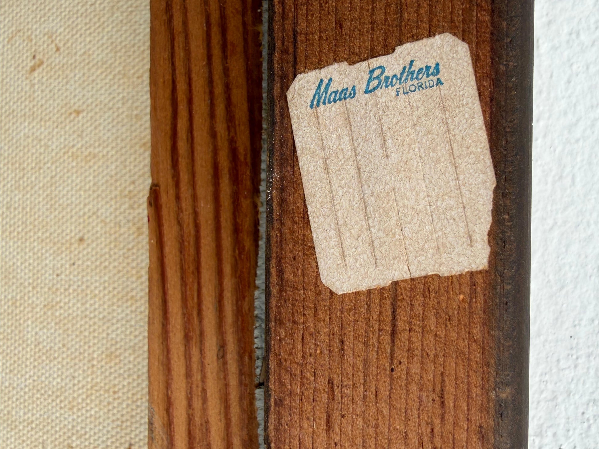 Frisman Vintage A Nautical Painting By Le Mark Harbor Scene Mid Century Aqua Blue