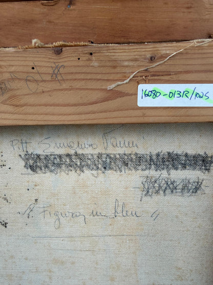 Frisman Vintage A Vintage Painting "Figure In Blue" By Ermanno Vanni ca' 1960's