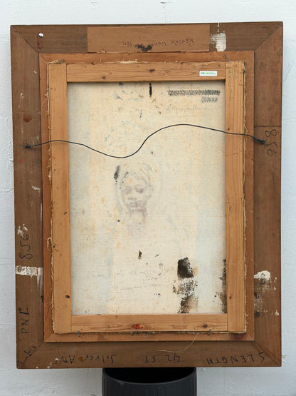 Frisman Vintage A Vintage Painting "Figure In Blue" By Ermanno Vanni ca' 1960's