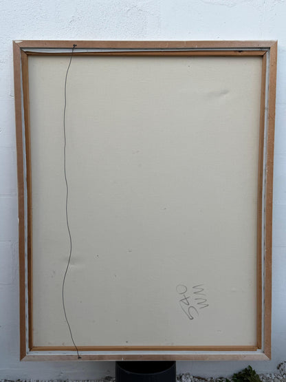 Frisman Vintage Lee Reynolds Abstract Nautical Impressionist Painting Lighthouse Harbor