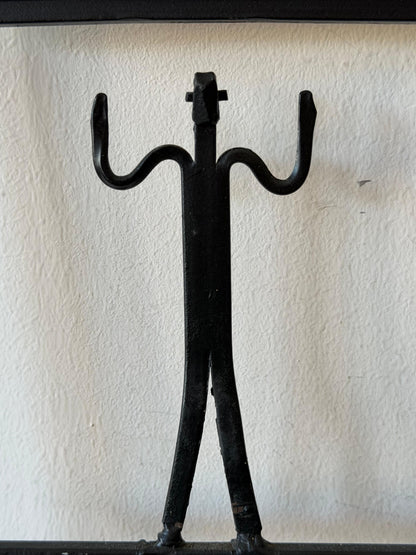 Frisman Vintage Vintage Frederick Weinberg Style Wrought Iron Brutalist Wall Mirror