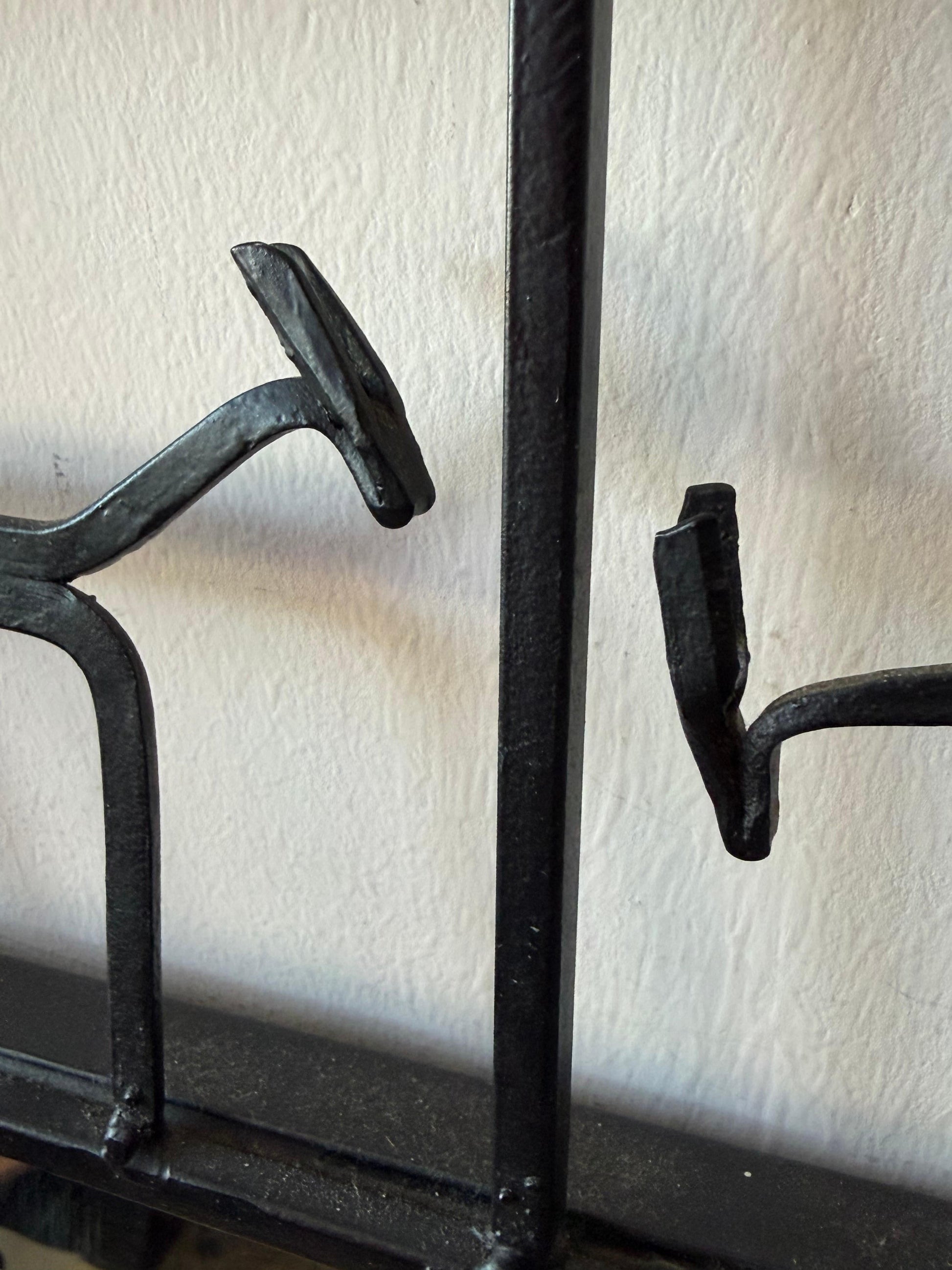 Frisman Vintage Vintage Frederick Weinberg Style Wrought Iron Brutalist Wall Mirror