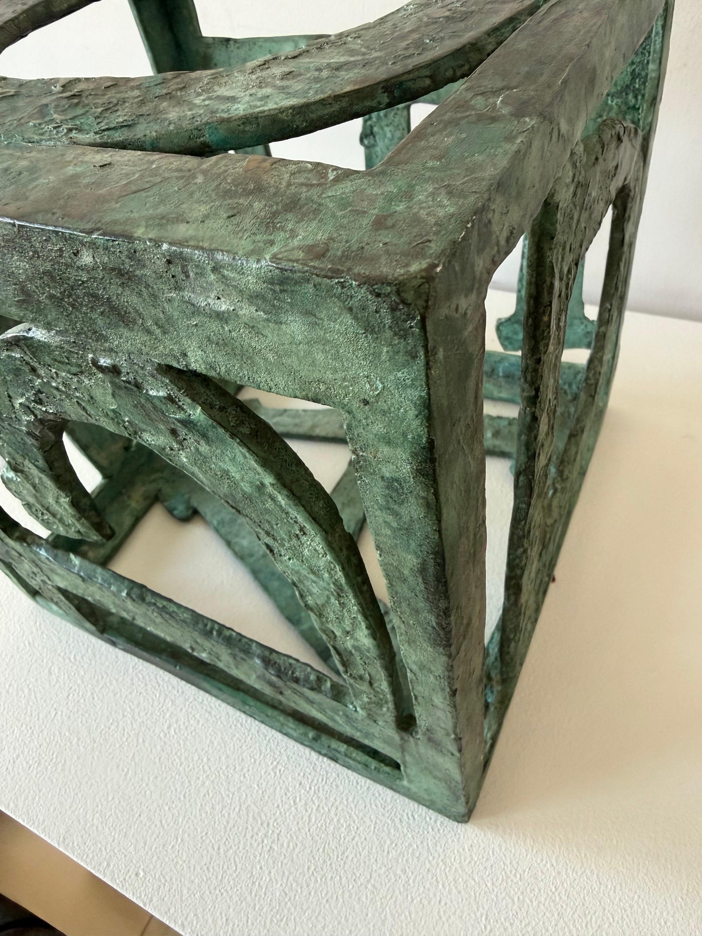 Frisman Vintage Unusual Bronze Alphabet Sculpture By Anne Van Kleeck ca' 1950's