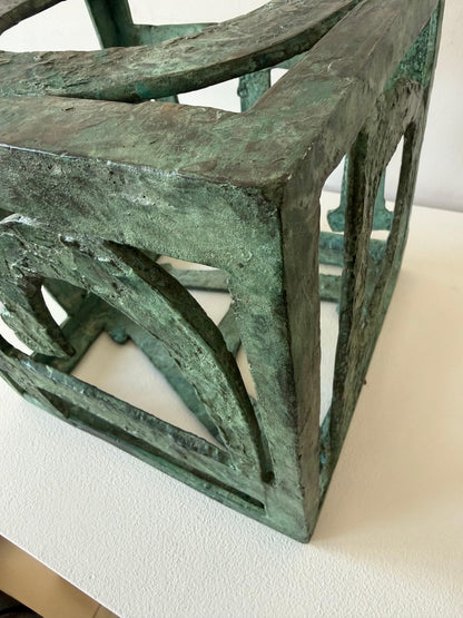 Frisman Vintage Unusual Bronze Alphabet Sculpture By Anne Van Kleeck ca' 1950's