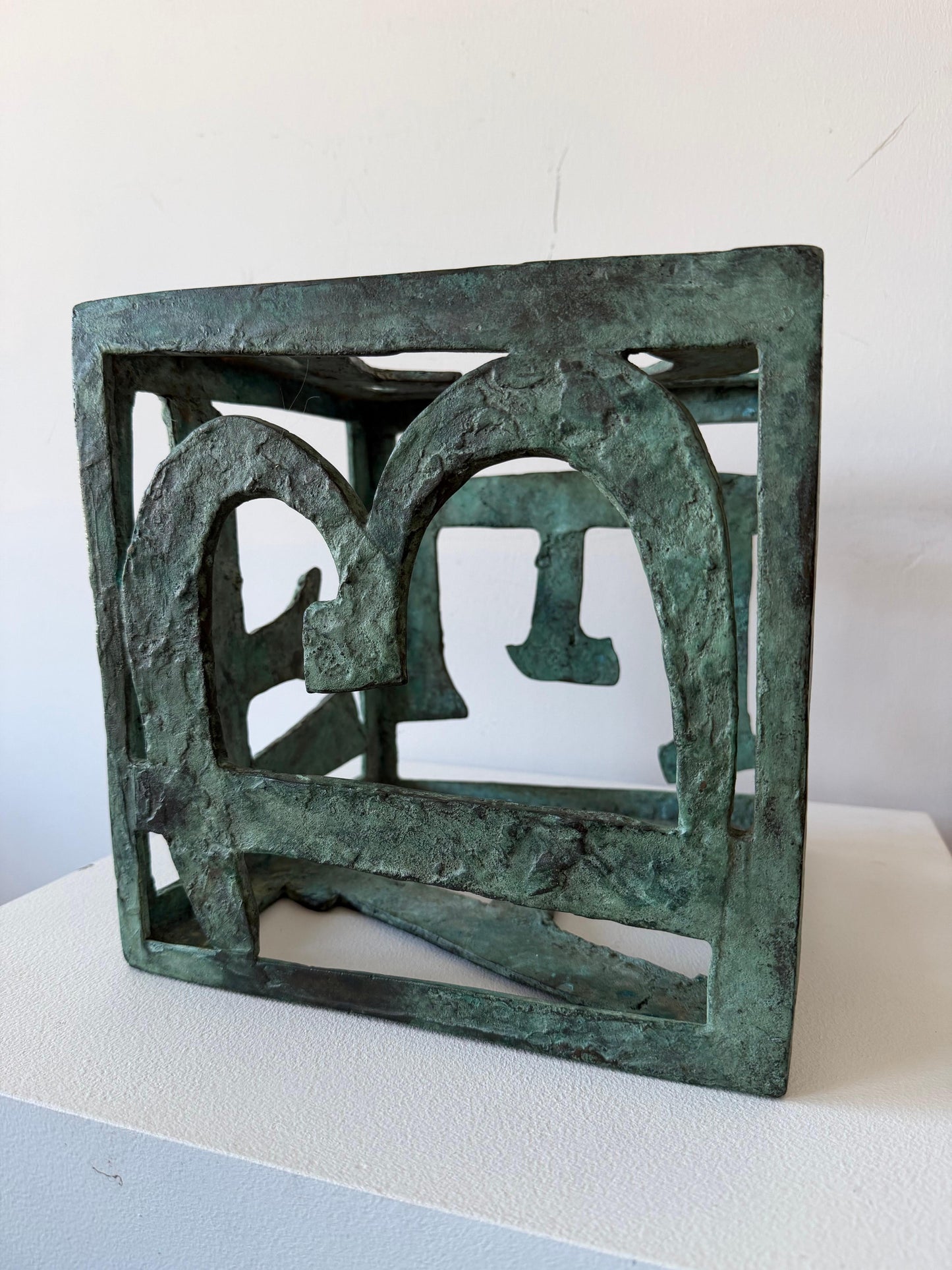 Frisman Vintage Unusual Bronze Alphabet Sculpture By Anne Van Kleeck ca' 1950's