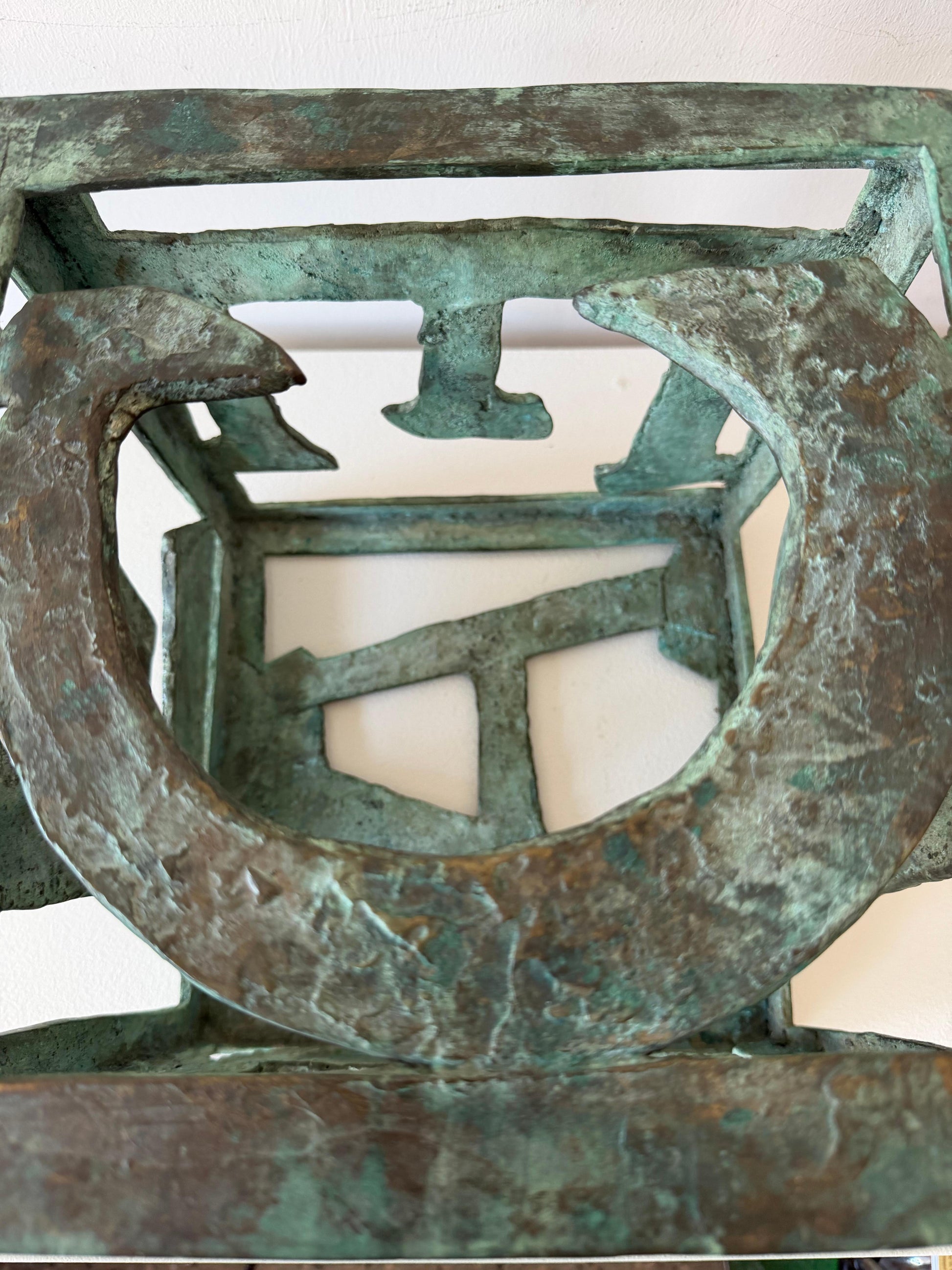 Frisman Vintage Unusual Bronze Alphabet Sculpture By Anne Van Kleeck ca' 1950's