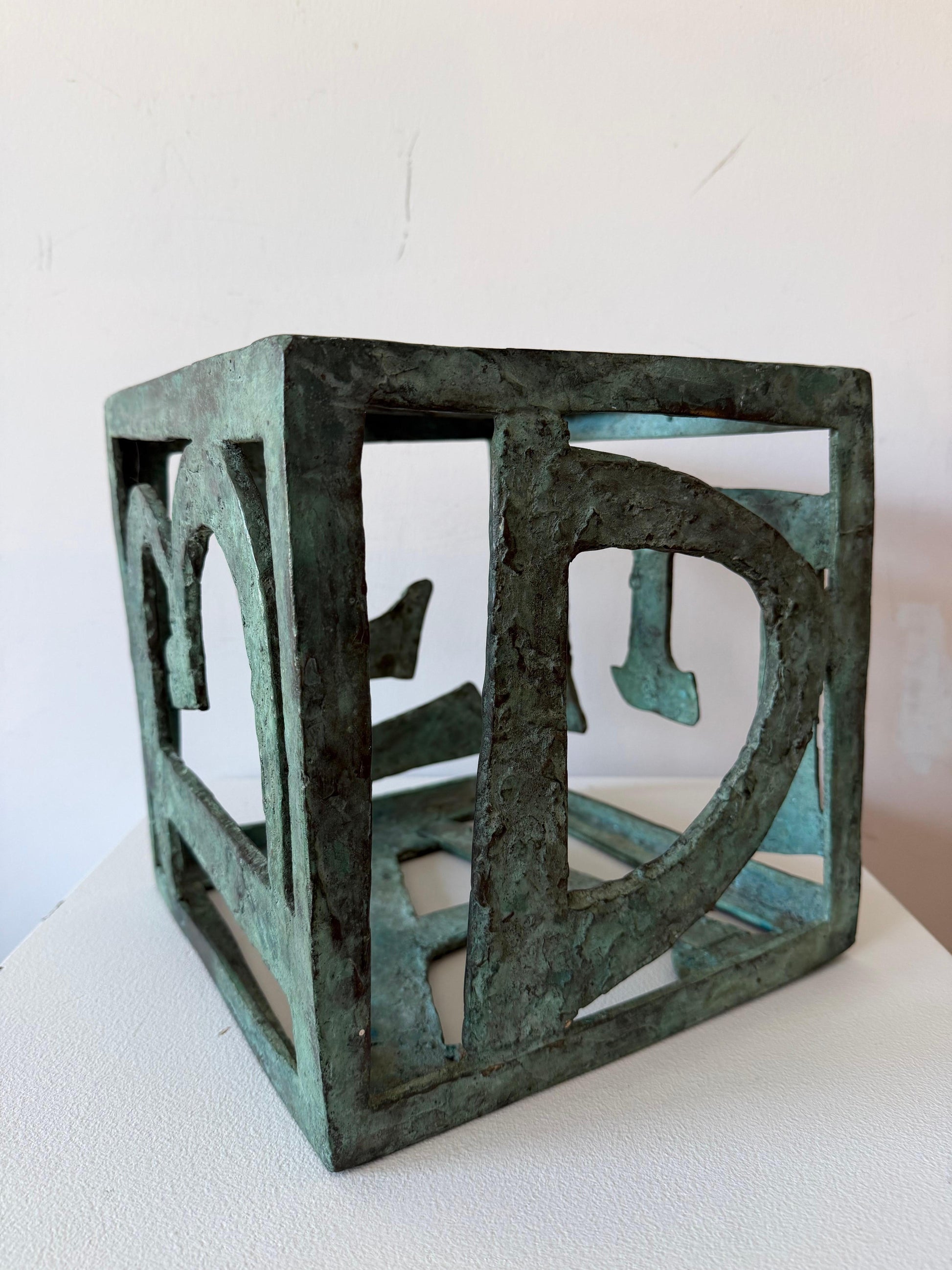 Frisman Vintage Unusual Bronze Alphabet Sculpture By Anne Van Kleeck ca' 1950's