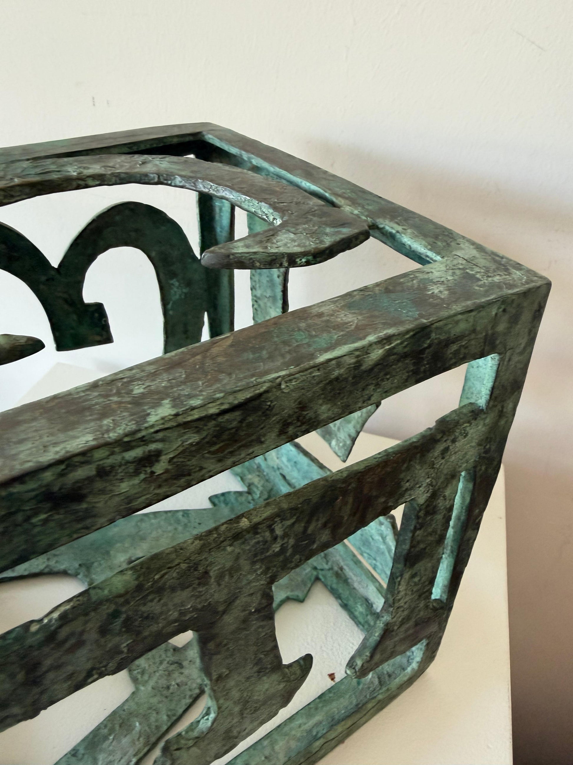 Frisman Vintage Unusual Bronze Alphabet Sculpture By Anne Van Kleeck ca' 1950's