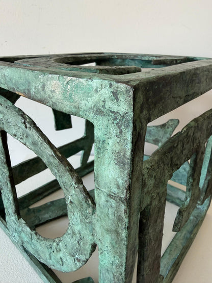 Frisman Vintage Unusual Bronze Alphabet Sculpture By Anne Van Kleeck ca' 1950's