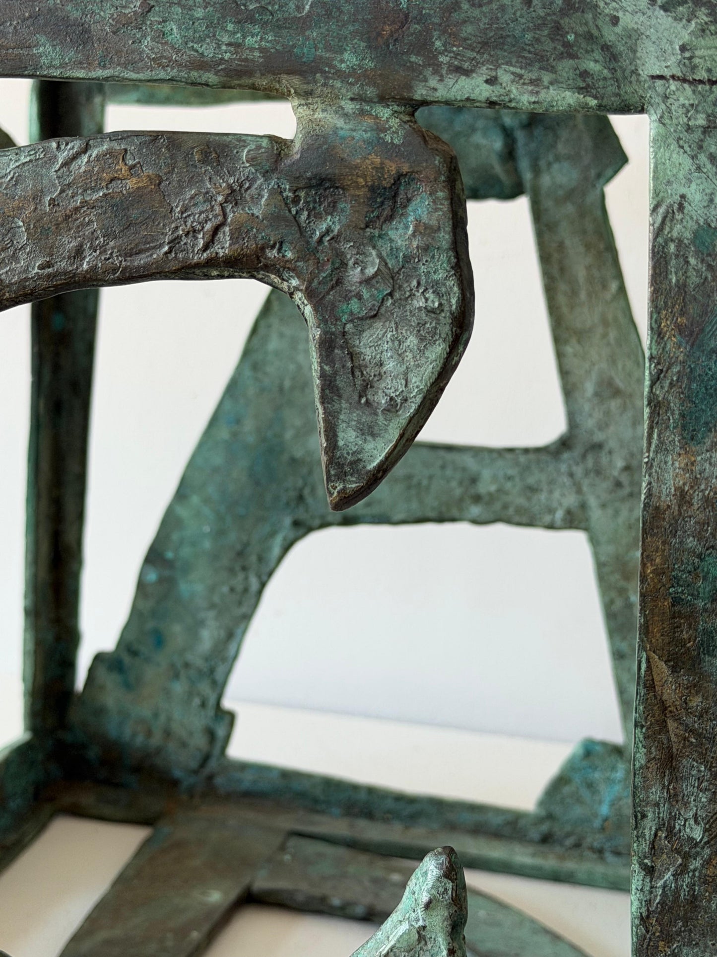 Frisman Vintage Unusual Bronze Alphabet Sculpture By Anne Van Kleeck ca' 1950's