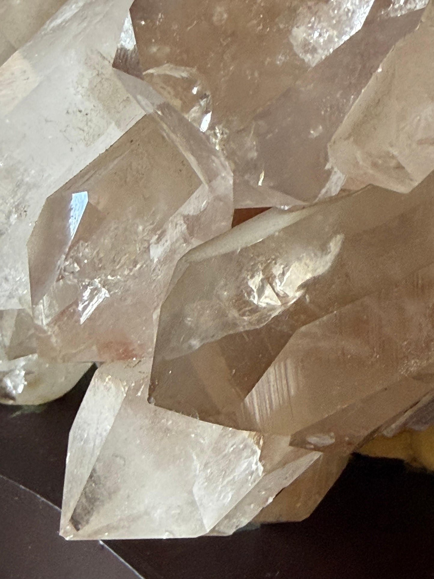 Frisman Vintage A Pair of Carole Stupell Rock Crystal Lamps With Original Shades ca' 1950's