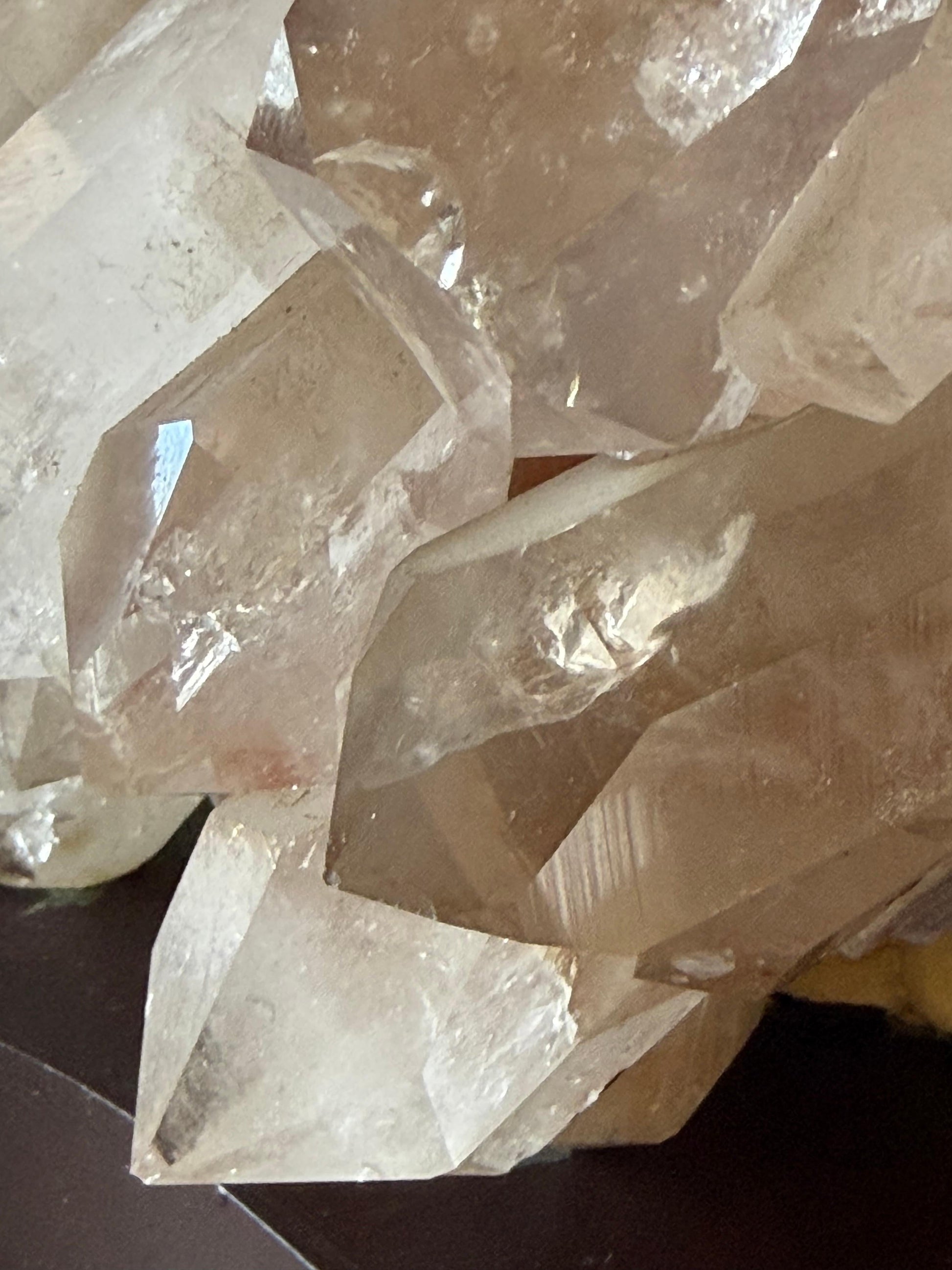 Frisman Vintage A Pair of Carole Stupell Rock Crystal Lamps With Original Shades ca' 1950's