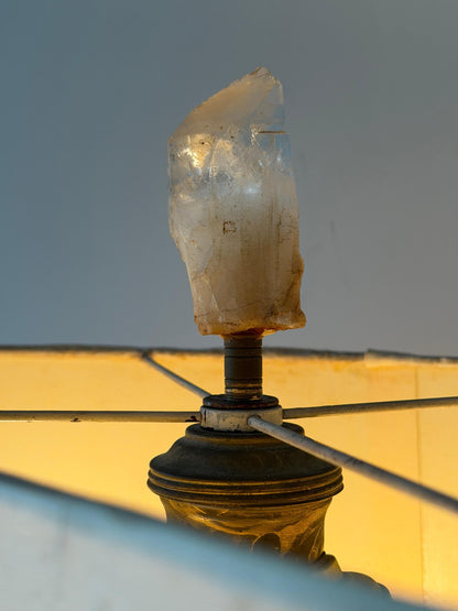 Frisman Vintage A Pair of Carole Stupell Rock Crystal Lamps With Original Shades ca' 1950's