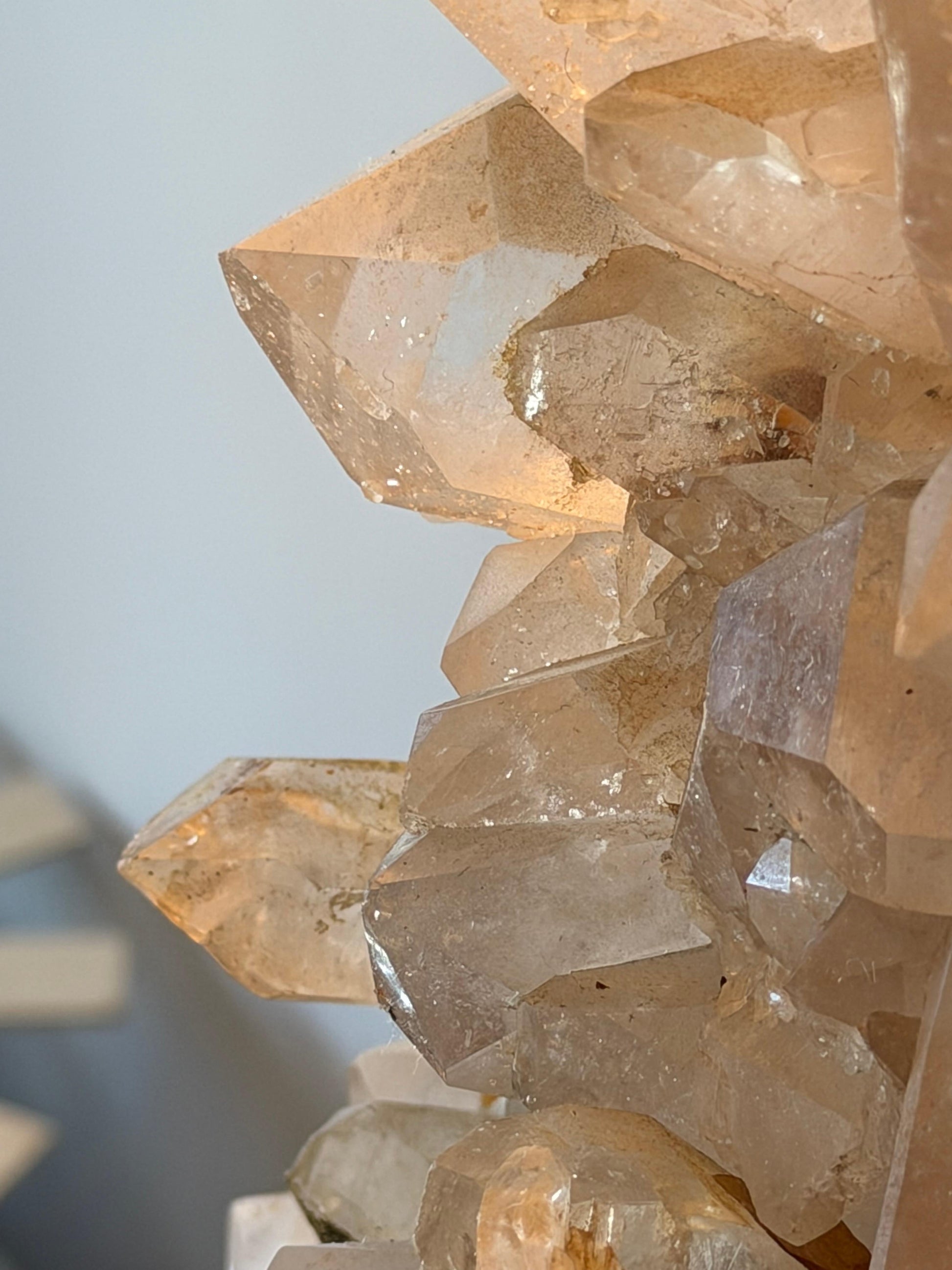 Frisman Vintage A Pair of Carole Stupell Rock Crystal Lamps With Original Shades ca' 1950's