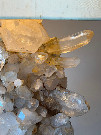 Frisman Vintage A Pair of Carole Stupell Rock Crystal Lamps With Original Shades ca' 1950's