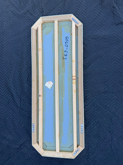 Frisman Vintage Unusual Narrow Octagon Mirror With Bevelled Edges ca' 1970's