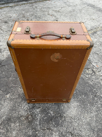 Frisman Vintage Vintage Hartmann Gibraltarized Hard Case Steamer Trunk Luggage 1940's