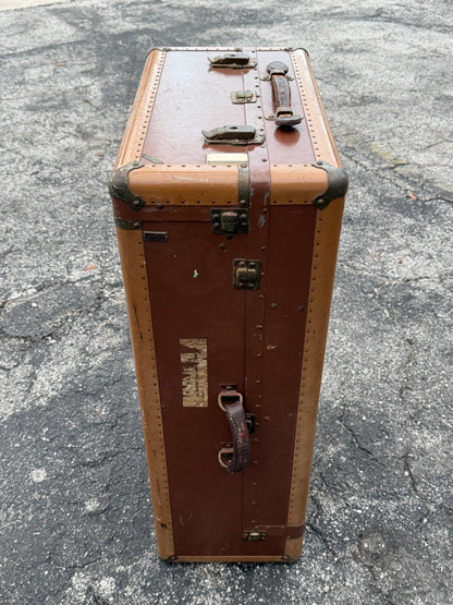 Frisman Vintage Vintage Hartmann Gibraltarized Hard Case Steamer Trunk Luggage 1940's