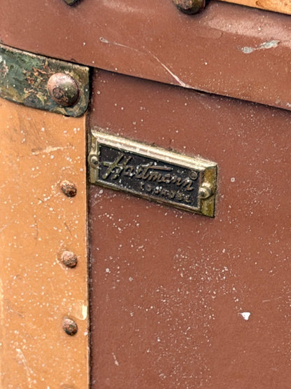 Frisman Vintage Vintage Hartmann Gibraltarized Hard Case Steamer Trunk Luggage 1940's