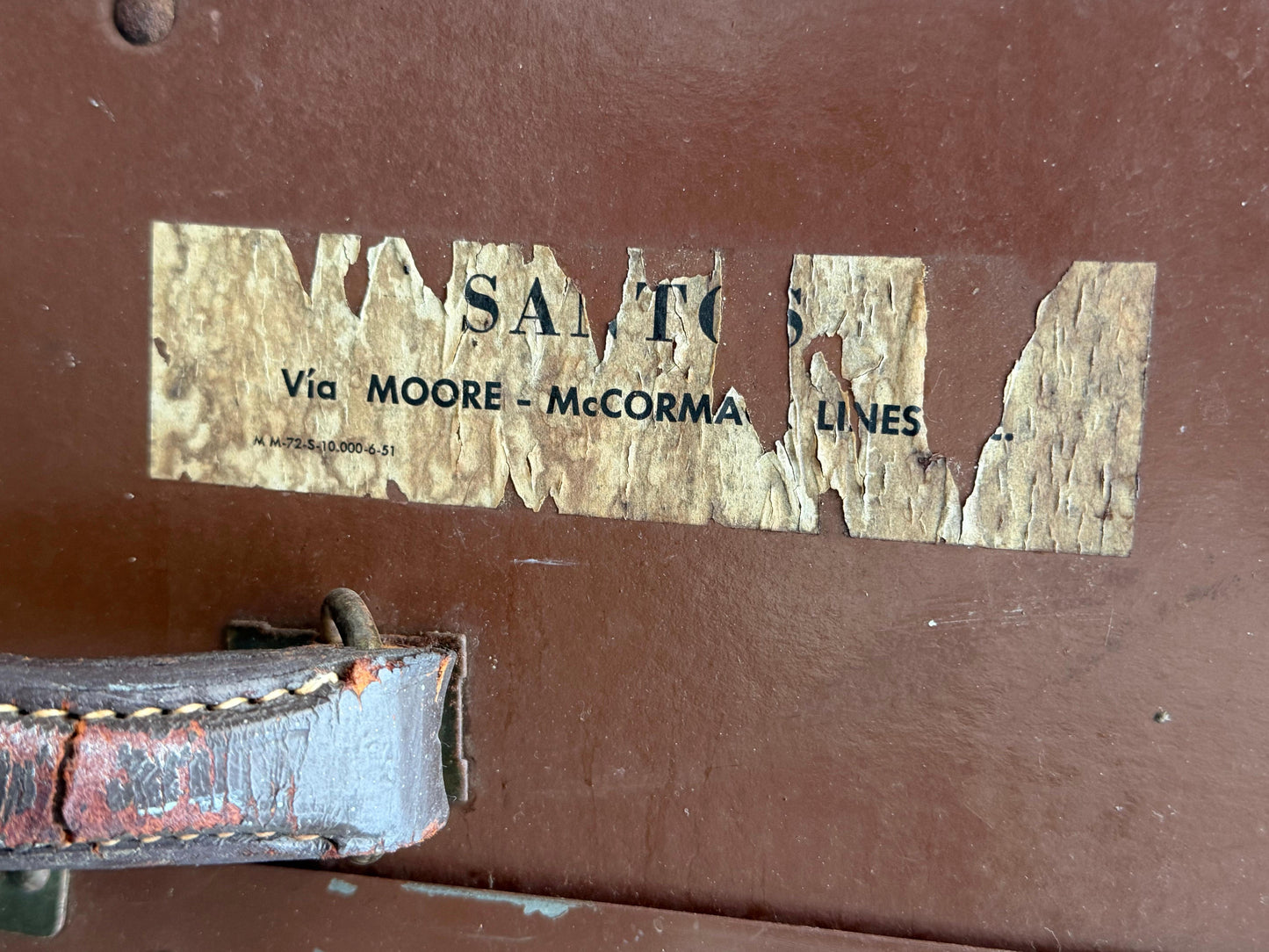 Frisman Vintage Vintage Hartmann Gibraltarized Hard Case Steamer Trunk Luggage 1940's