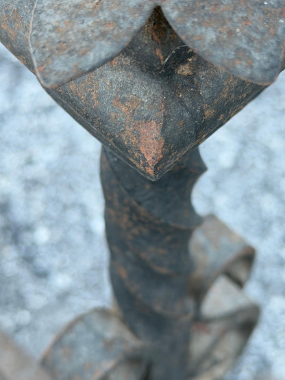Frisman Vintage Large Decorative Wrought Iron Andirons ca' 1930's