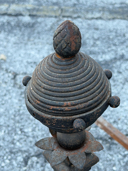 Frisman Vintage Large Decorative Wrought Iron Andirons ca' 1930's