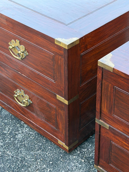 Frisman Vintage A pair Of Vintage Campaign Night Stands Mahogany ca' 1970's