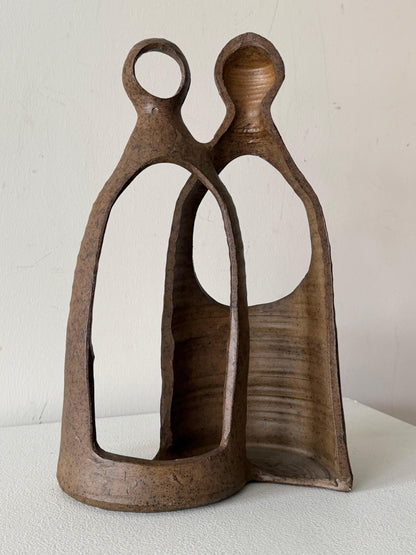 Frisman Vintage Unusual Charles Counts Modernist Ceramic Mid Century Vase Pottery