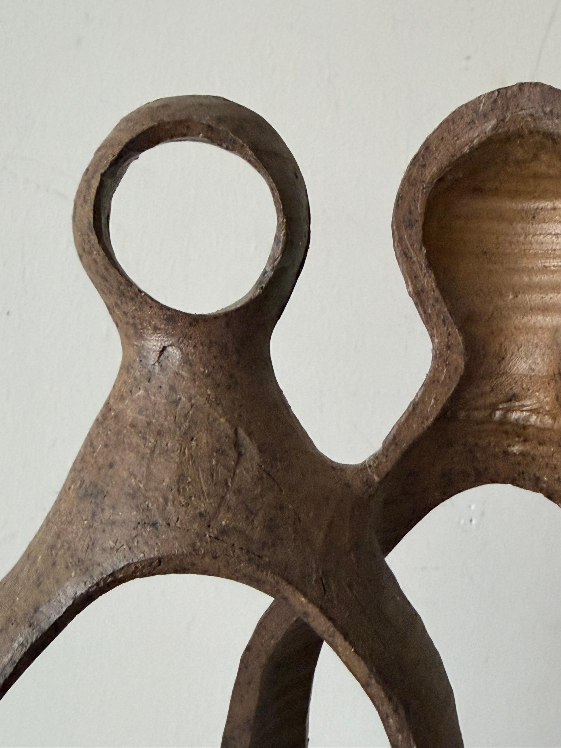 Frisman Vintage Unusual Charles Counts Modernist Ceramic Mid Century Vase Pottery