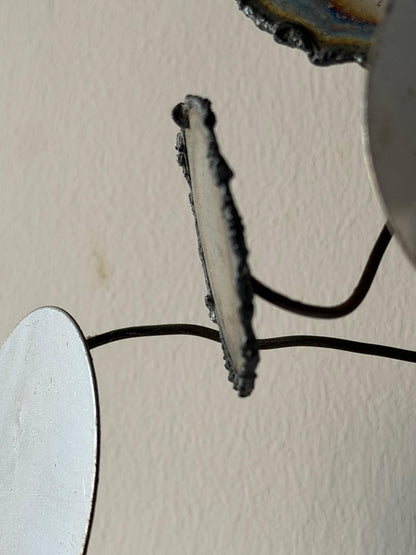 Frisman Vintage American Vintage Metal Wall Mirror Sculpture Raindrops by Curtis Jere ca' 1970