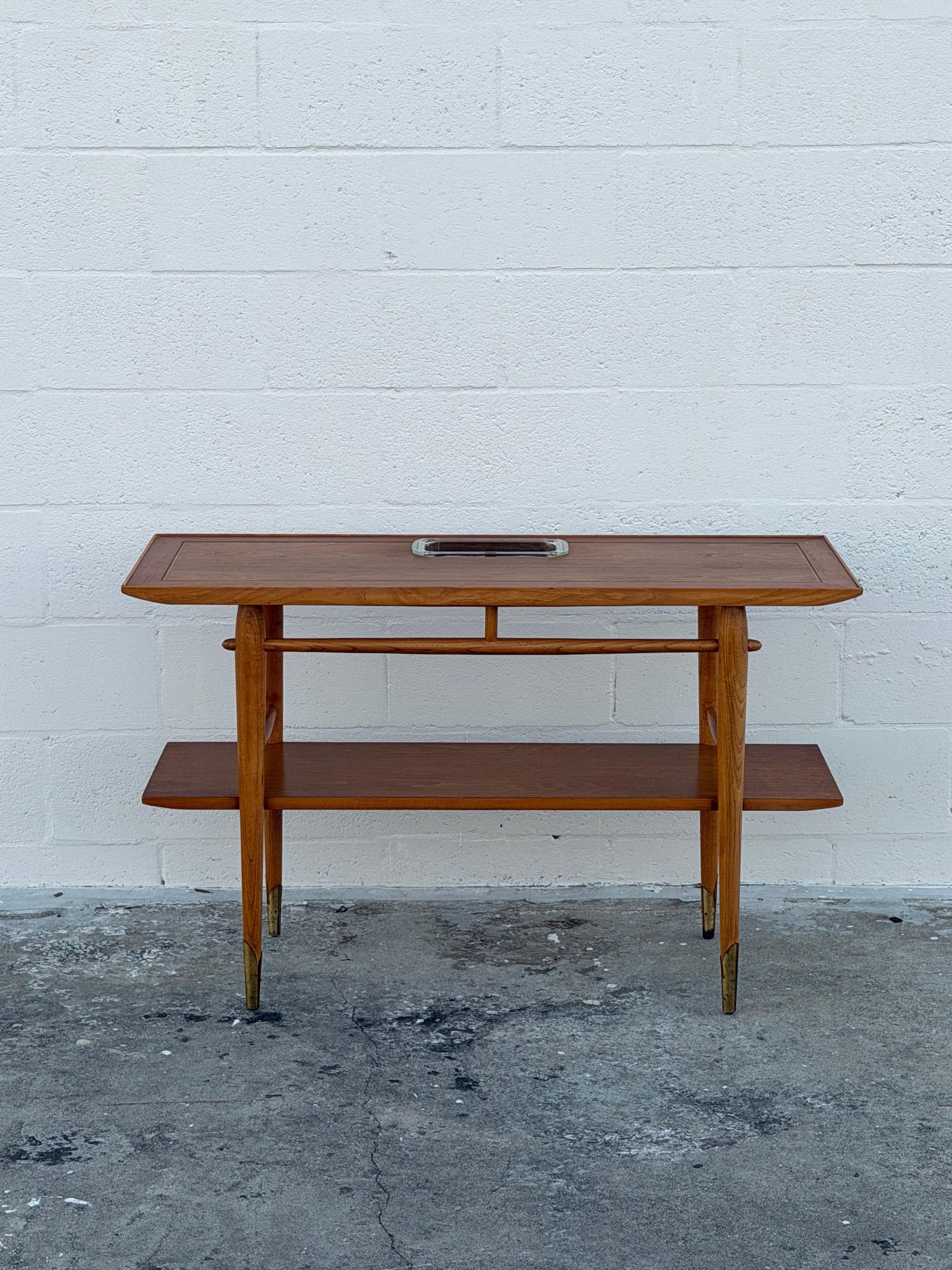 Frisman Vintage Unusual Console Table by Lane from the "Copenhagen" Collection ca' 1950's