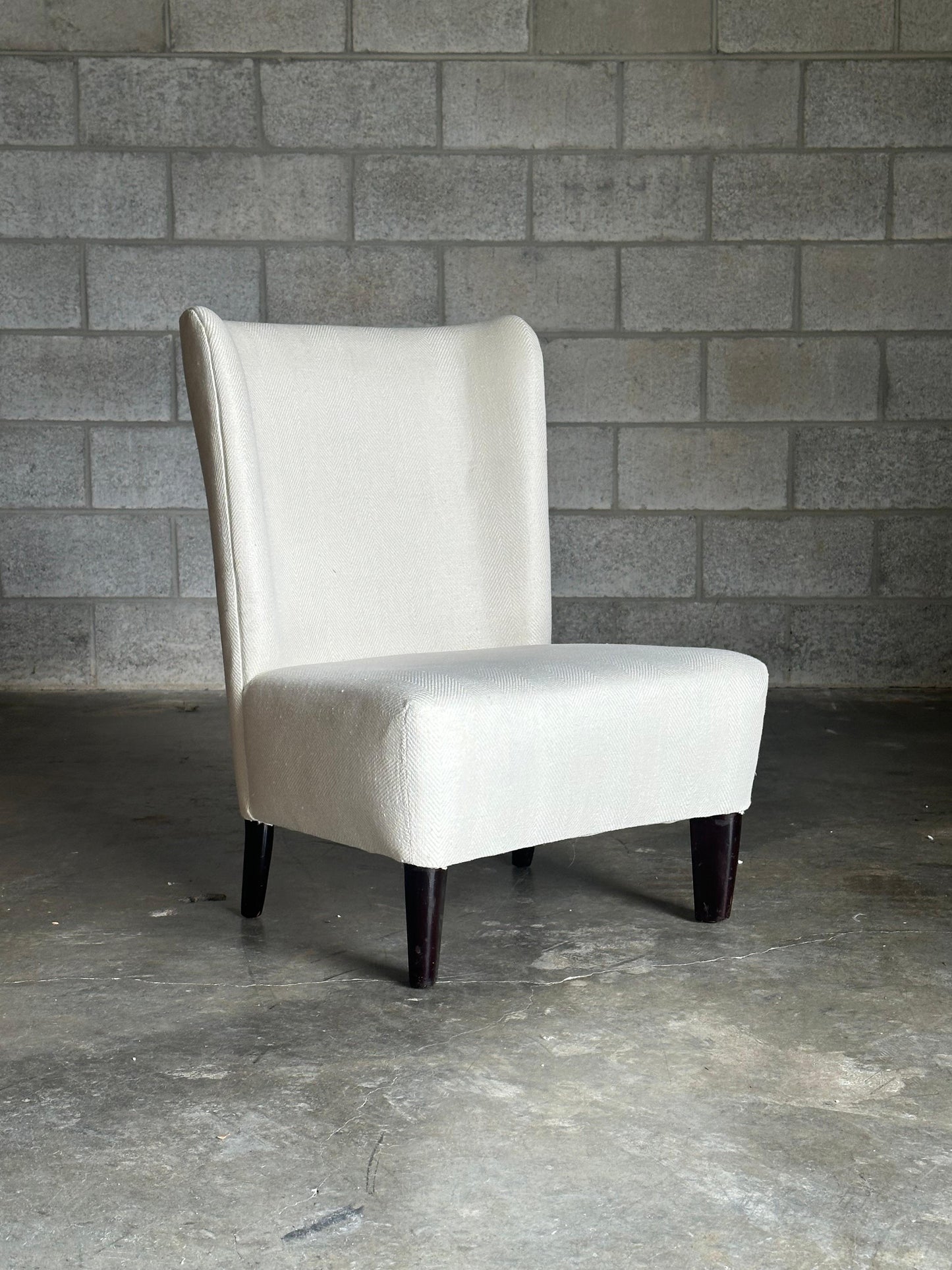 Frisman Vintage 1940s Early Edward Wormley Dunbar Petite Slipper Chair