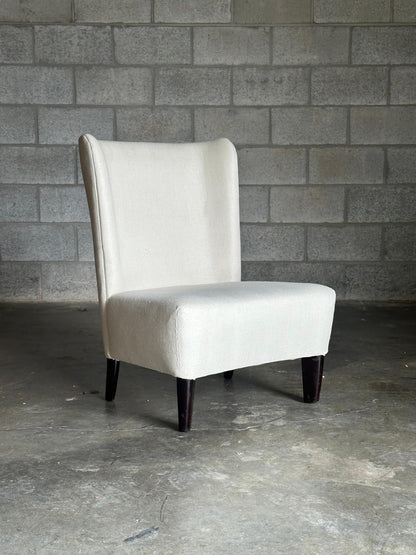 Frisman Vintage 1940s Early Edward Wormley Dunbar Petite Slipper Chair