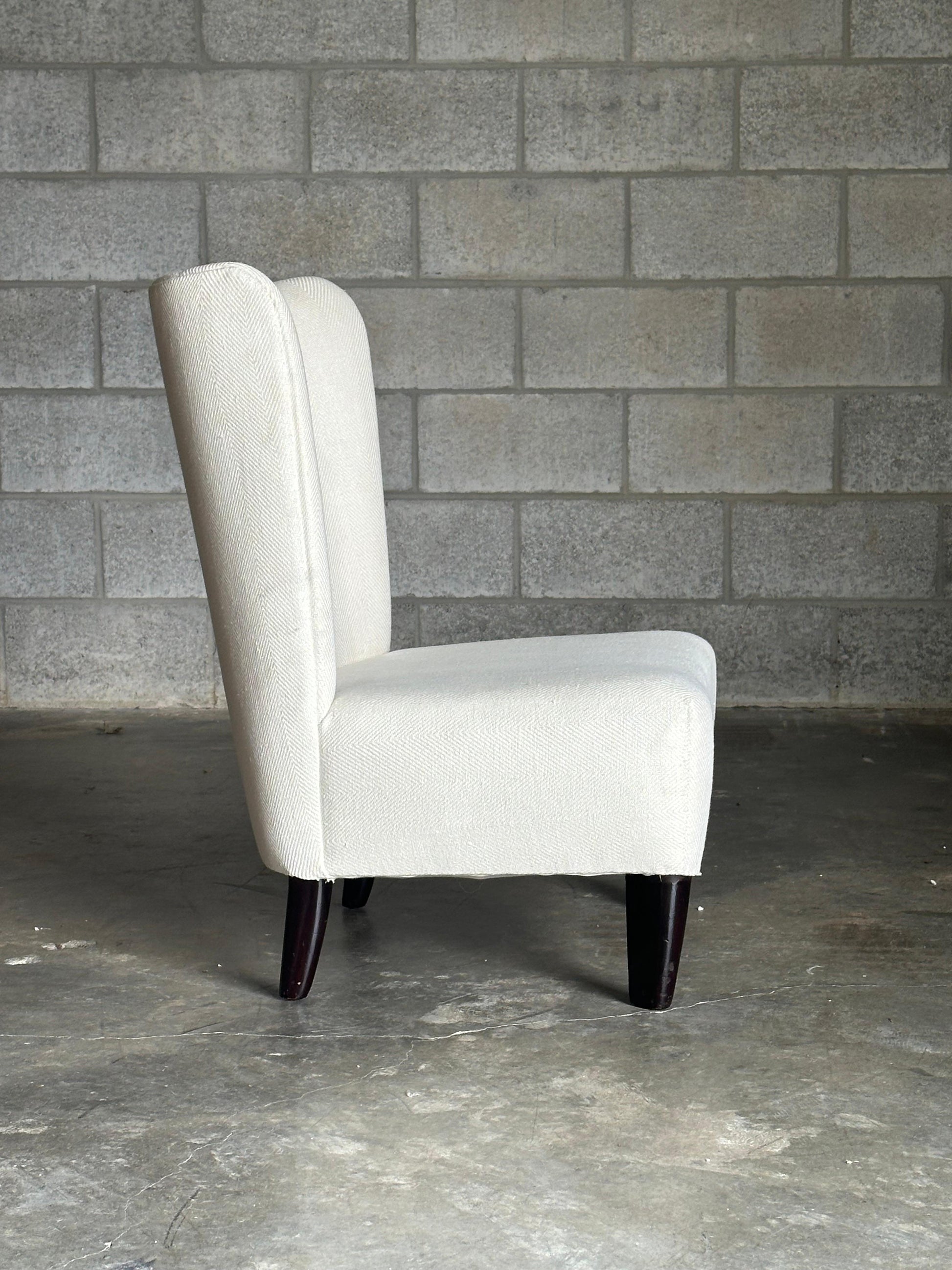Frisman Vintage 1940s Early Edward Wormley Dunbar Petite Slipper Chair