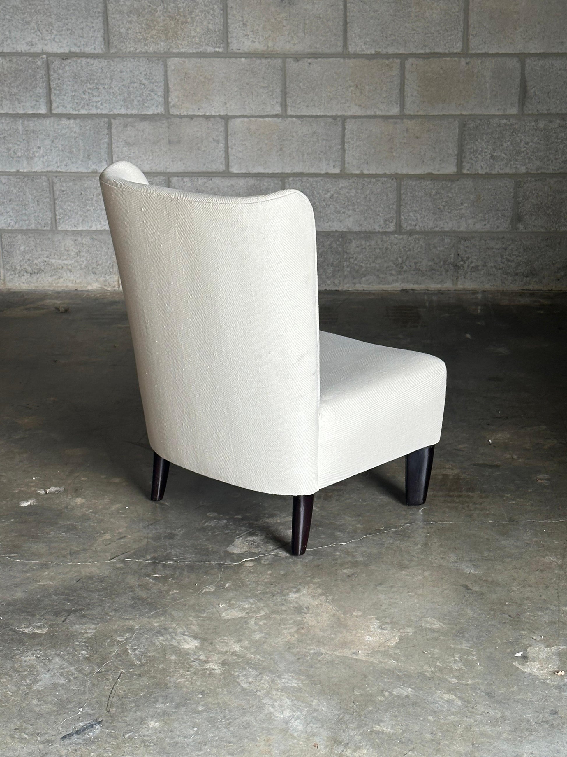 Frisman Vintage 1940s Early Edward Wormley Dunbar Petite Slipper Chair