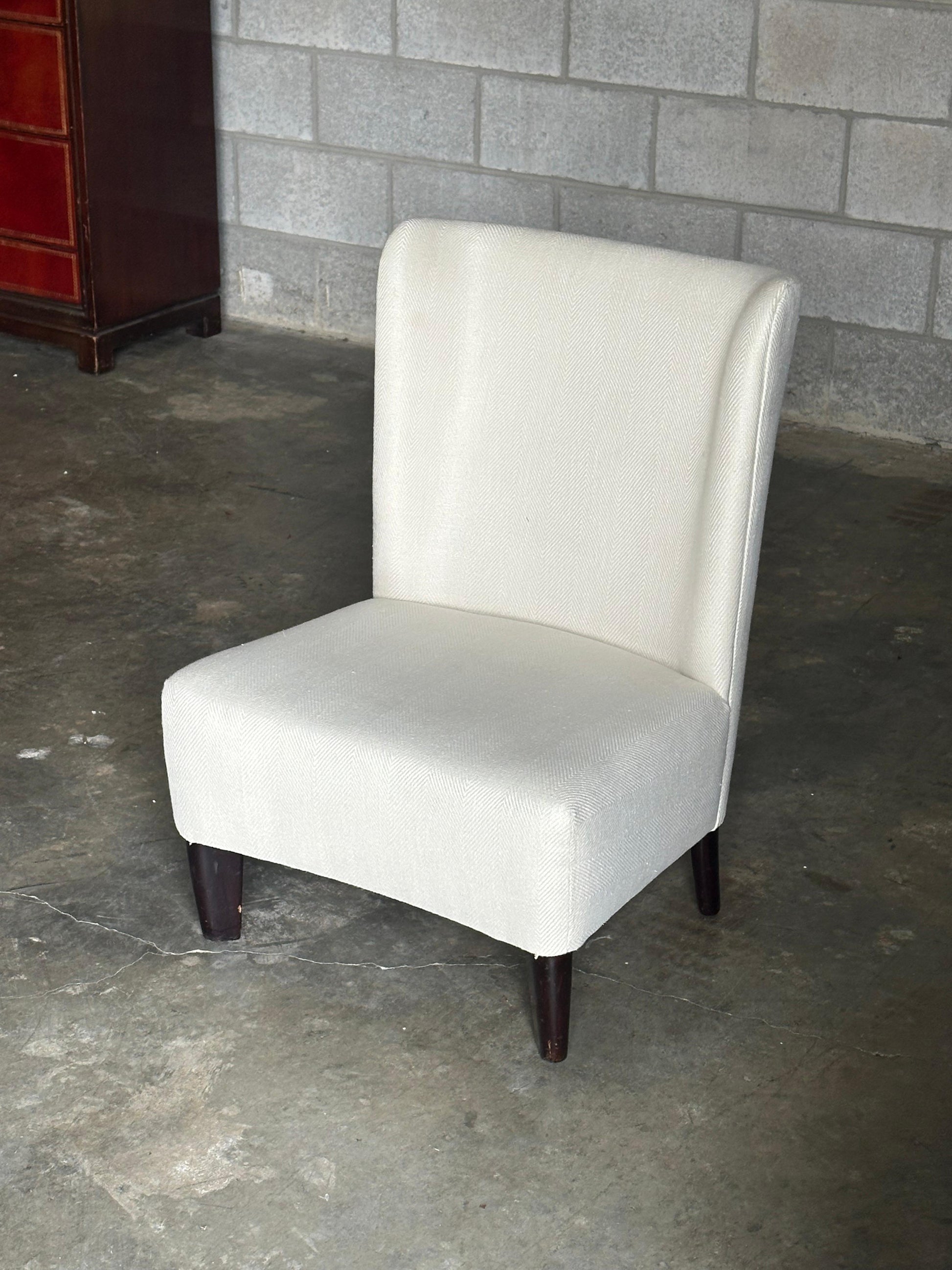 Frisman Vintage 1940s Early Edward Wormley Dunbar Petite Slipper Chair