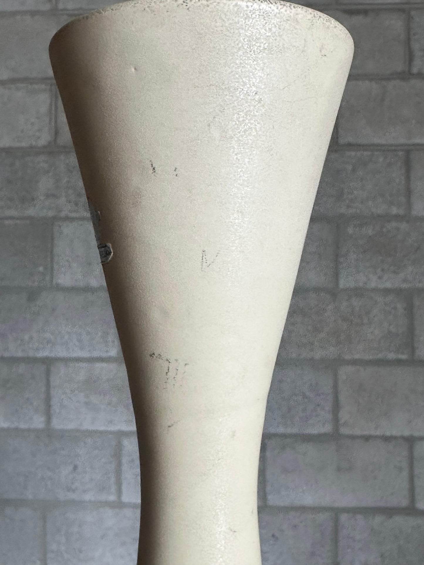 Frisman Vintage 1950s Swedish Architectural Hourglass Vase by Syco in Matte Ivory