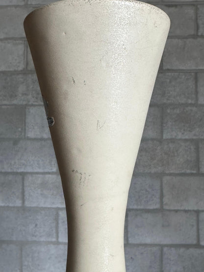 Frisman Vintage 1950s Swedish Architectural Hourglass Vase by Syco in Matte Ivory