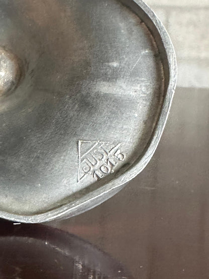 Frisman Vintage 1930s Pewter Candle Holders by Just Andersen, Denmark- A Pair