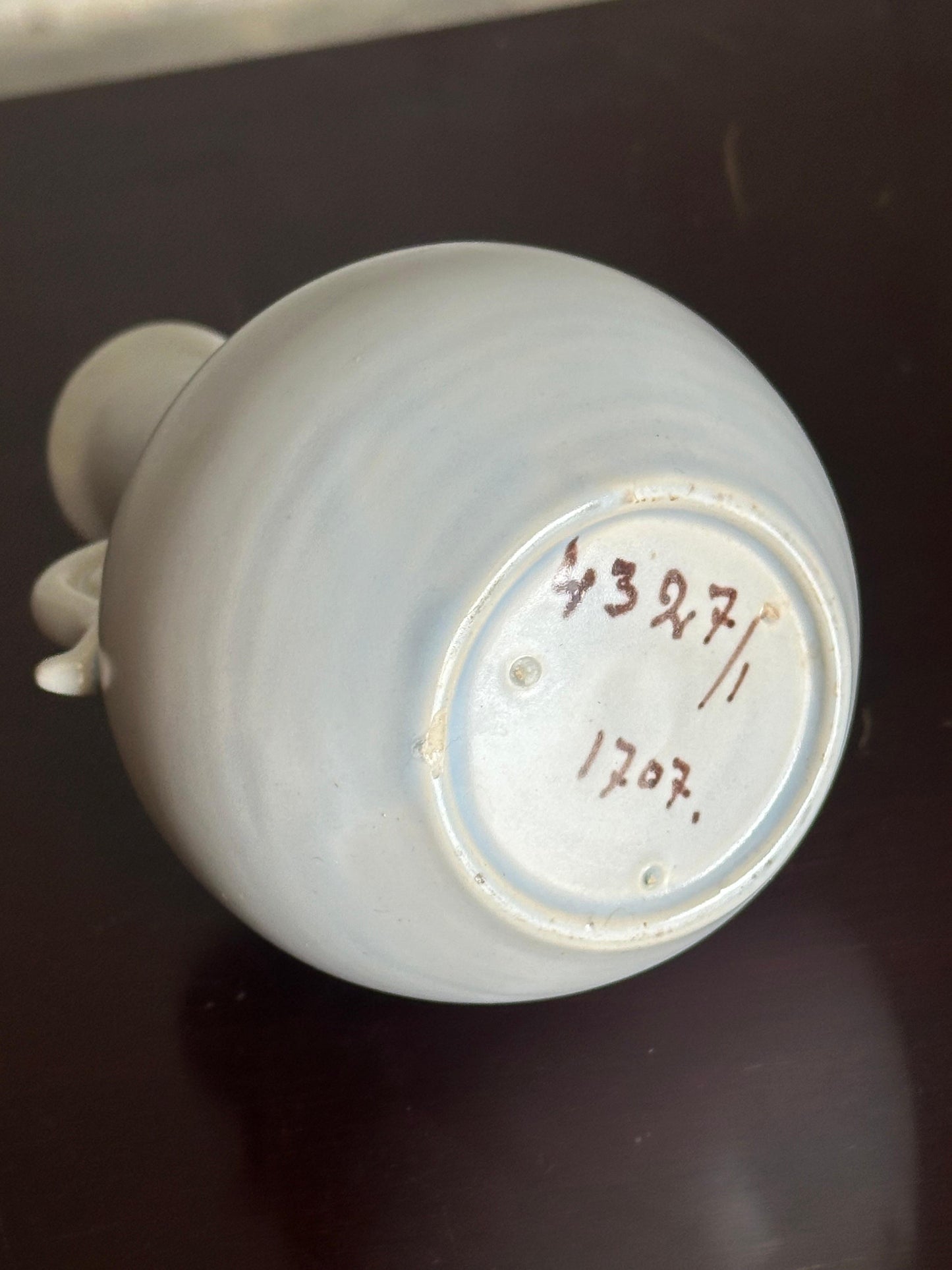 Frisman Vintage 1940s Matte White Earthenware Vase by Eva Jancke Björk - Bobergs Fajans Sweden