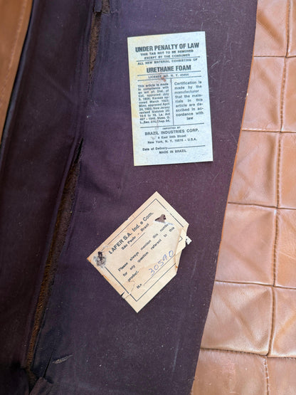 Frisman Vintage Percival Lafer Leather Patchwork Modular Sofas ca' 1960's Living Room