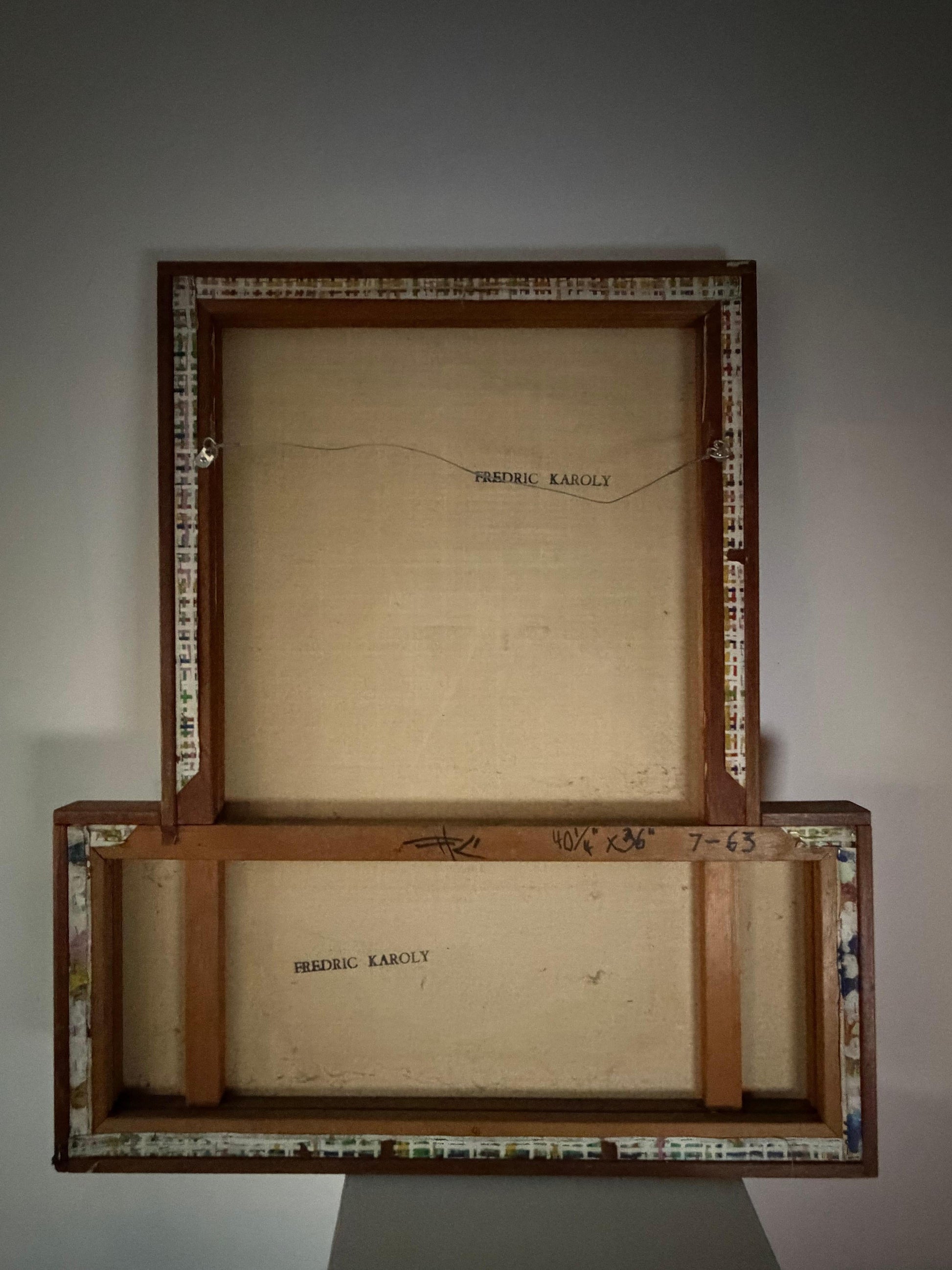 Frisman Vintage Abstract Relief By Frederic Karoly 19631963