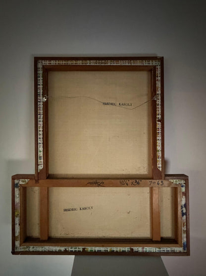 Frisman Vintage Abstract Relief By Frederic Karoly 19631963