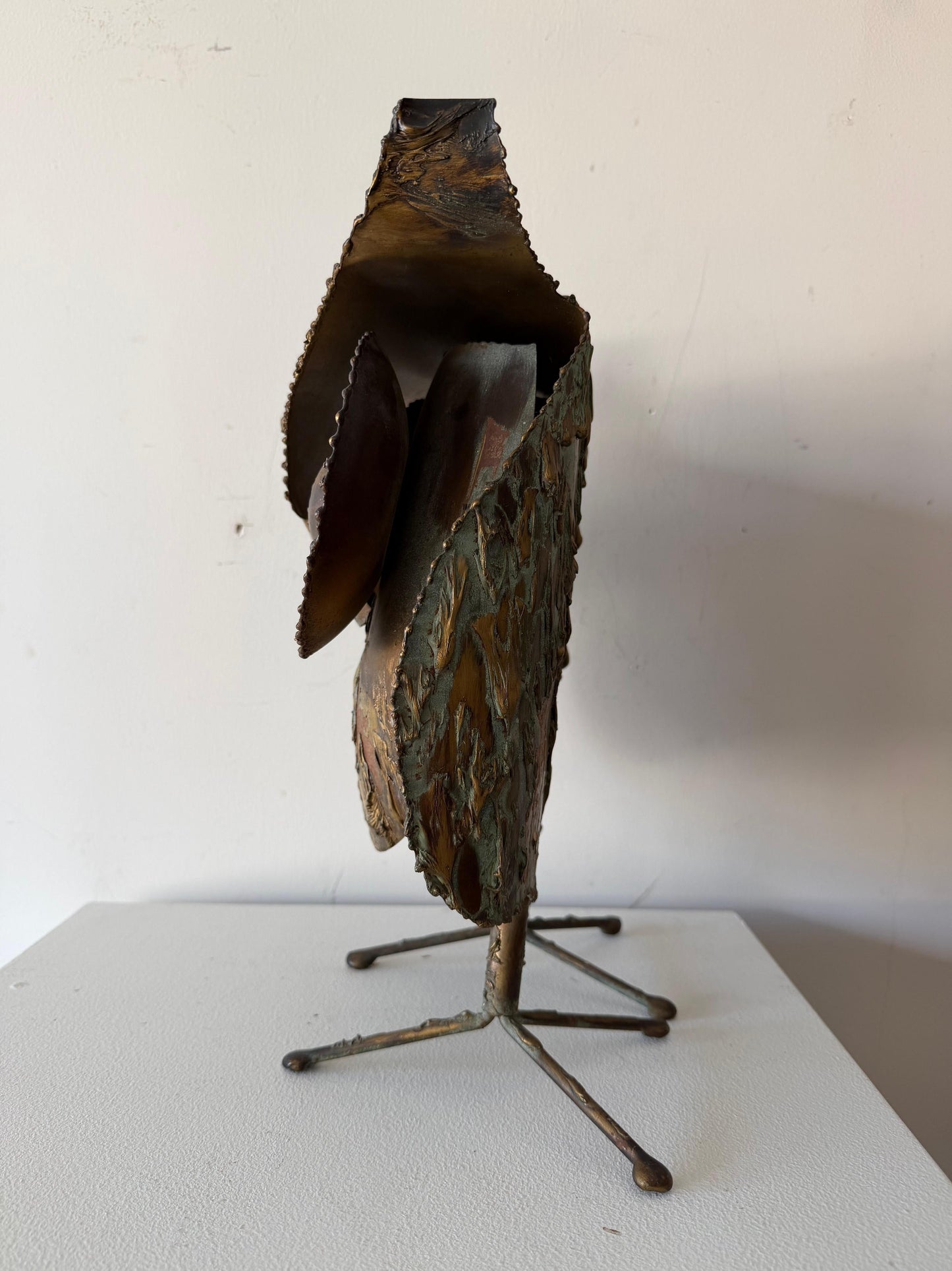 Frisman Vintage A Brutalist Owl By Jere Signed 1967 Large!