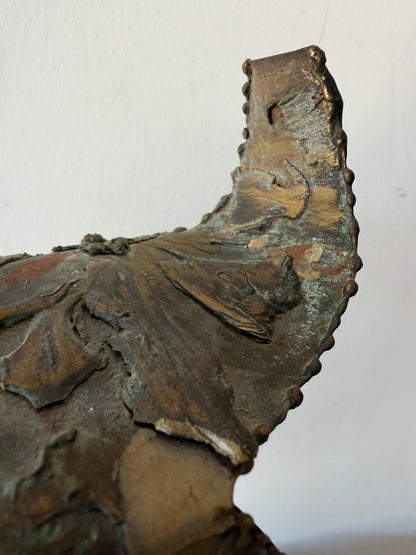 Frisman Vintage A Brutalist Owl By Jere Signed 1967 Large!