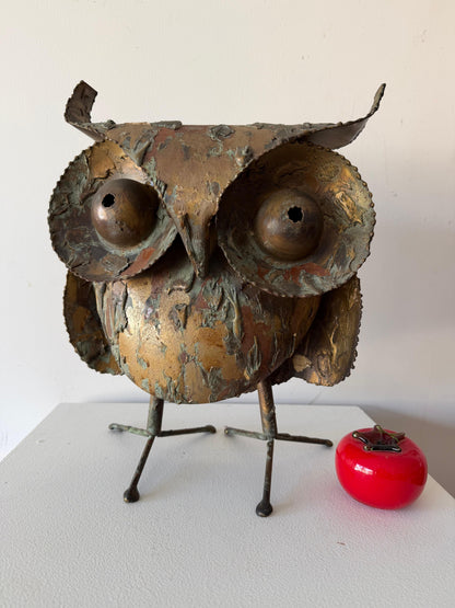 Frisman Vintage A Brutalist Owl By Jere Signed 1967 Large!