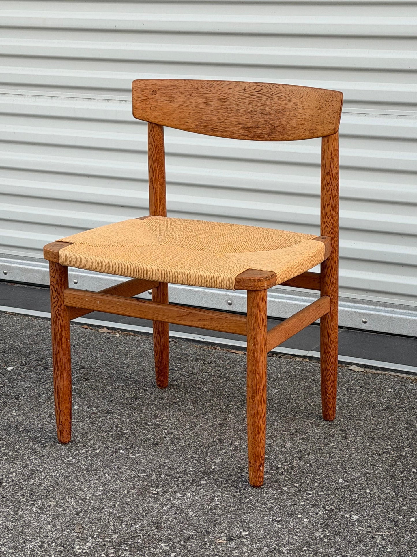 Frisman Vintage Classic Børge Mogensen Oak and Papercord Chair ca' 1950's